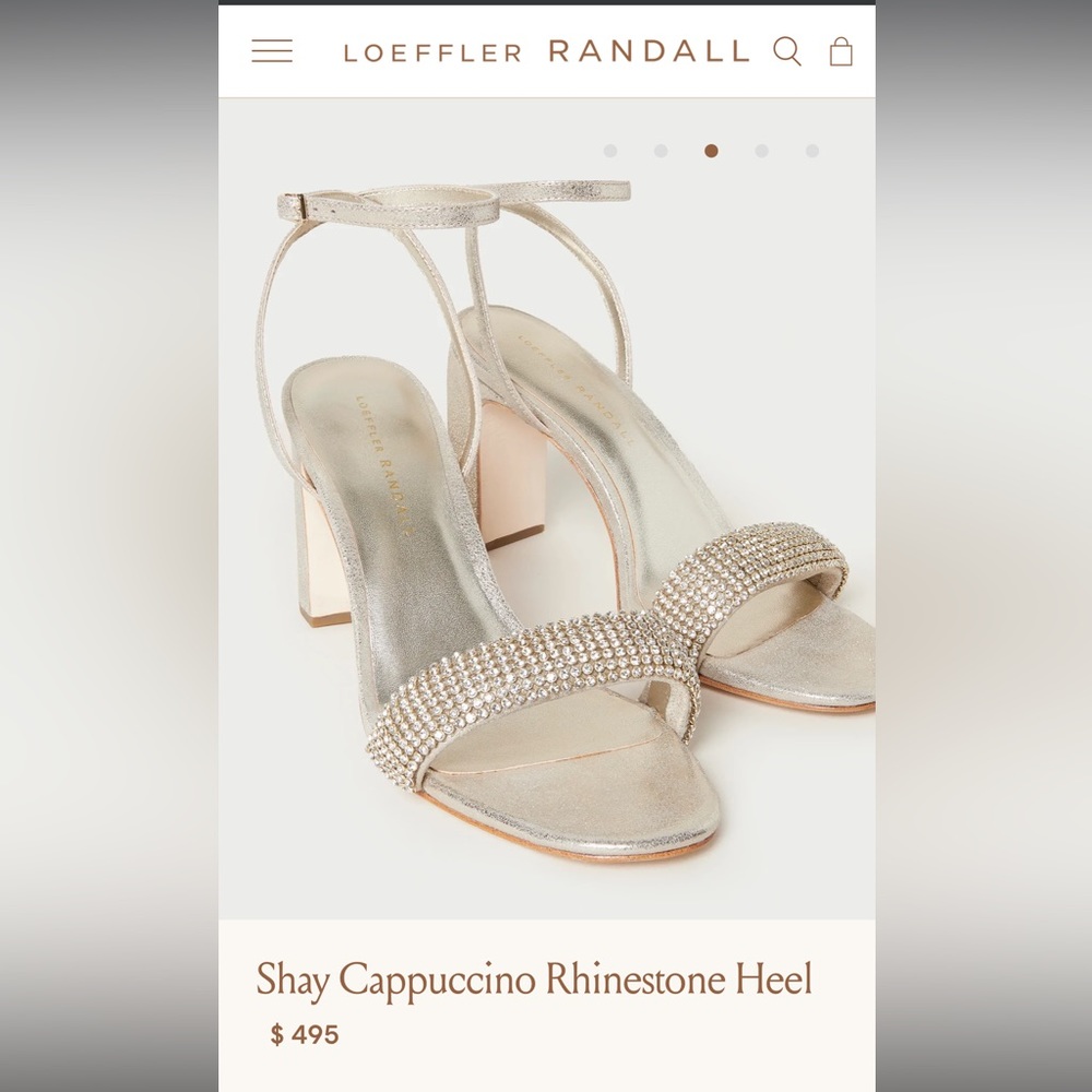 Loeffler Randall Rhinestone Heel - Shay Cappuccino - Size 8